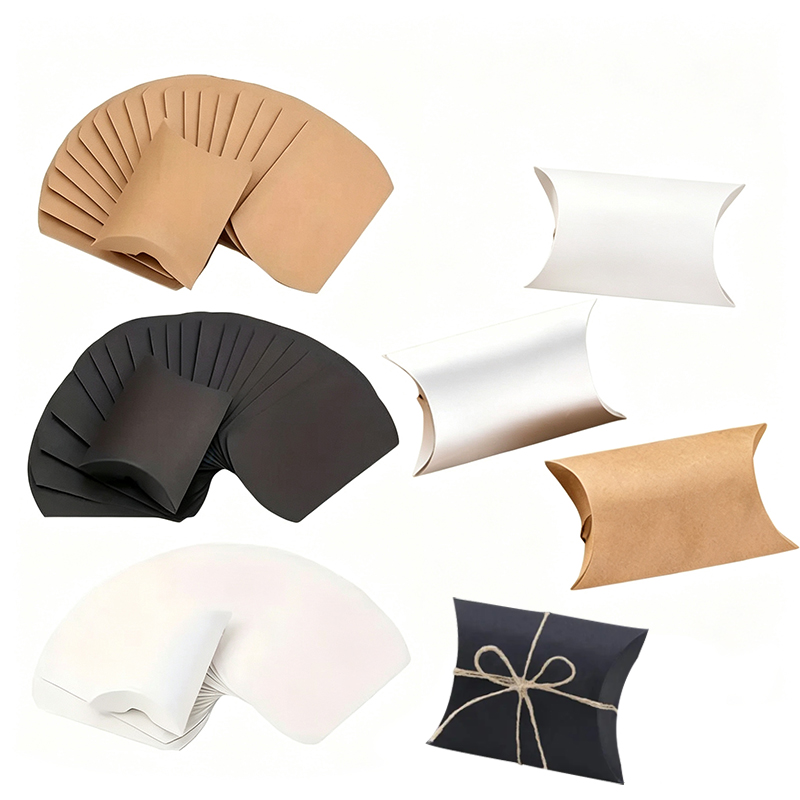 Kraft Paper Box - 50/100 STUKS Veelkleurig Kraftpapier Kussendoosje Kerst