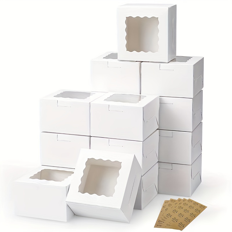 Kraft Paper Box - 10 stuks Kraftpapier Cake Candy Dozen