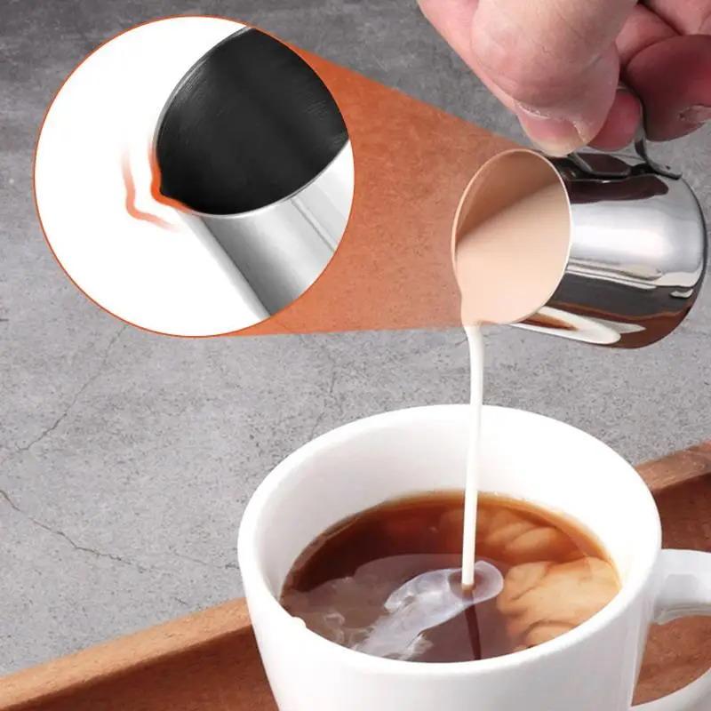 Roestvrijstalen koffiemelkopsc - Pour Spout Pitcher recensie en prijs